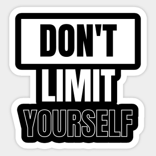 Colorful Don't limit yourself Christian Design Sticker